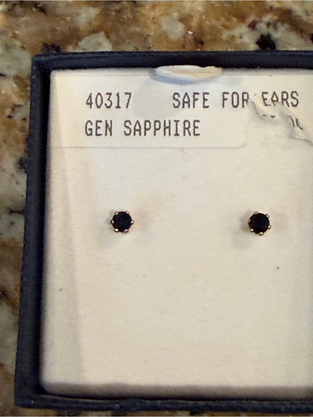 Classic  Sapphire Stud Earrings - Gold Setting